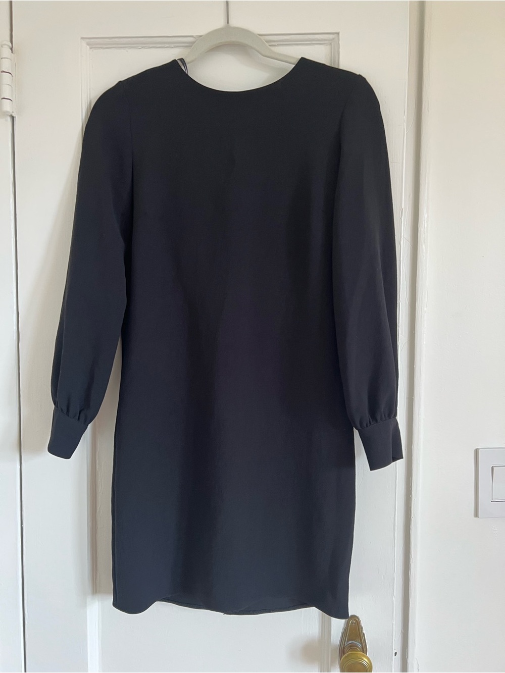 ba&sh Celest Black Open-Back Long Sleeve Dress – Size 0 / XS
